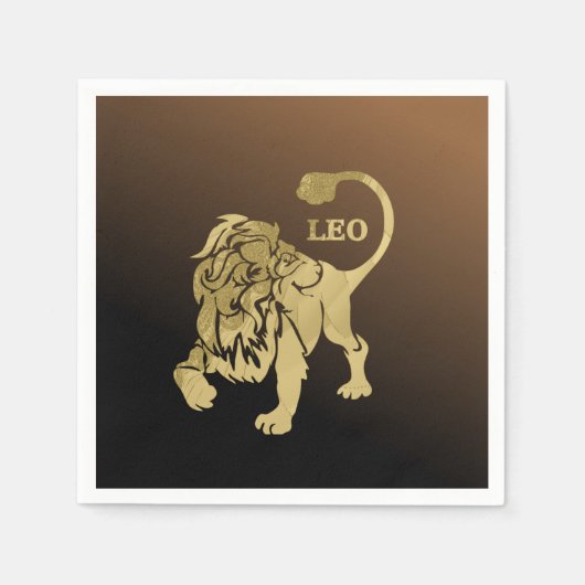 Serviette En Papier Leo Lion Zodiac (Devant)