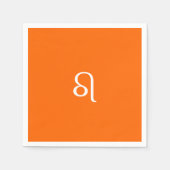 Serviette En Papier Leo zodiac - néon orange (Devant)