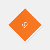 Serviette En Papier Leo zodiac - néon orange (Coin)