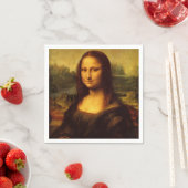 Serviette En Papier Leonardo Da Vinci Mona Lisa Peinture d'Art (En situation)