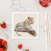 Serviette En Papier Leopard (En situation)