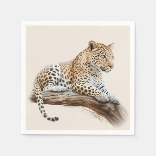 Serviette En Papier Leopard (Devant)