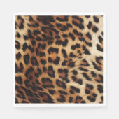 Serviette En Papier Léopard à crème Brown chic (Devant)