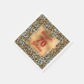 Serviette En Papier Leopard Animal Print Birthday (Coin)