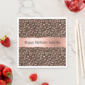 Serviette En Papier Léopard Brown rose (En situation)