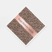 Serviette En Papier Léopard Brown rose (Coin)