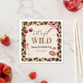 Serviette En Papier Leopard Cheetah Bachelorette Weekend Party Napkins (En situation)