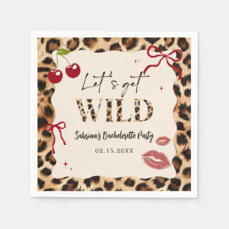 Serviette En Papier Leopard Cheetah Bachelorette Weekend Party Napkins