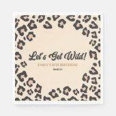 Serviette En Papier Leopard Cheetah Faisons le plein ! Fête d'annivers (Devant)