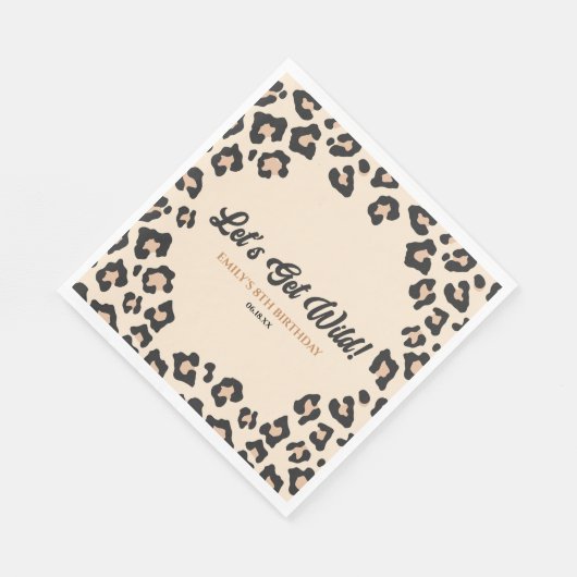Serviette En Papier Leopard Cheetah Faisons le plein ! Fête d'annivers (Coin)