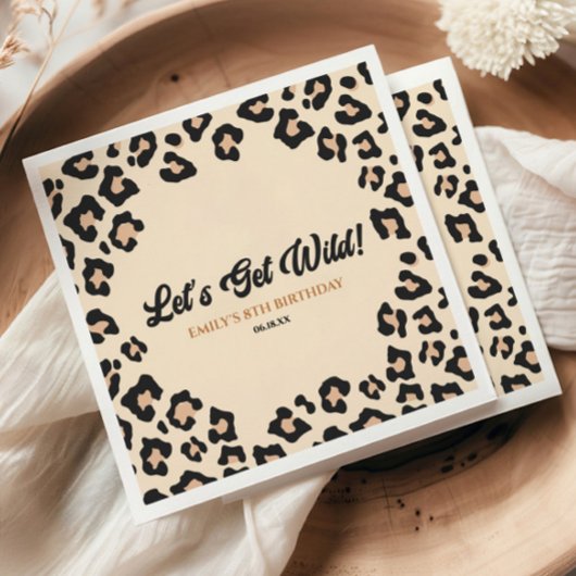 Serviette En Papier Leopard Cheetah Faisons le plein ! Fête d'annivers