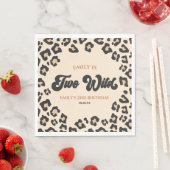 Serviette En Papier Leopard Cheetah Imprimer deux Wild 2e fête d'anniv (En situation)