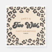 Serviette En Papier Leopard Cheetah Imprimer deux Wild 2e fête d'anniv (Devant)