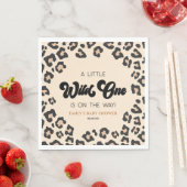 Serviette En Papier Leopard Cheetah Imprimer un Baby shower sauvage (En situation)
