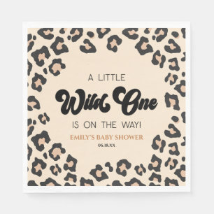 Serviette En Papier Leopard Cheetah Imprimer un Baby shower sauvage