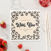 Serviette En Papier Leopard Cheetah Imprimer Wild Un 1er anniversaire  (En situation)