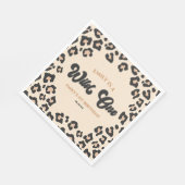 Serviette En Papier Leopard Cheetah Imprimer Wild Un 1er anniversaire  (Coin)