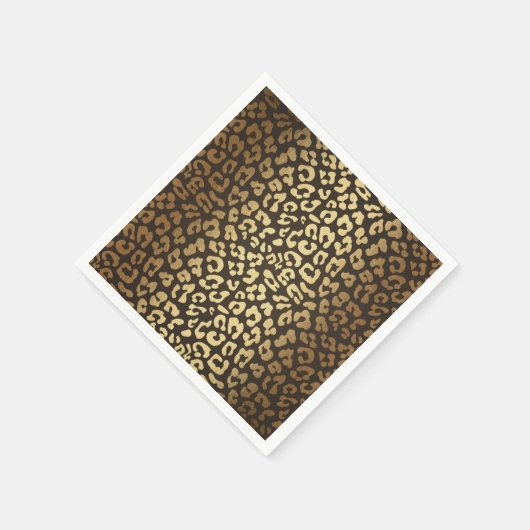 Serviette En Papier Leopard Cheetah Peau animale Imprimer Glam Or mode (Coin)