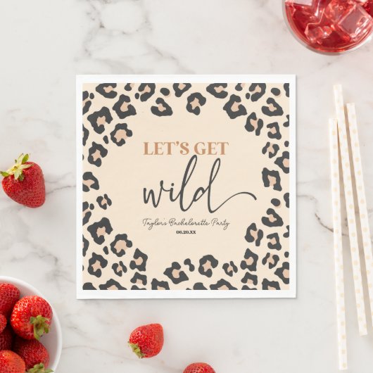 Serviette En Papier Leopard Cheetah Wild Bachelorette Week-end (En situation)