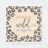 Serviette En Papier Leopard Cheetah Wild Bachelorette Week-end (Devant)