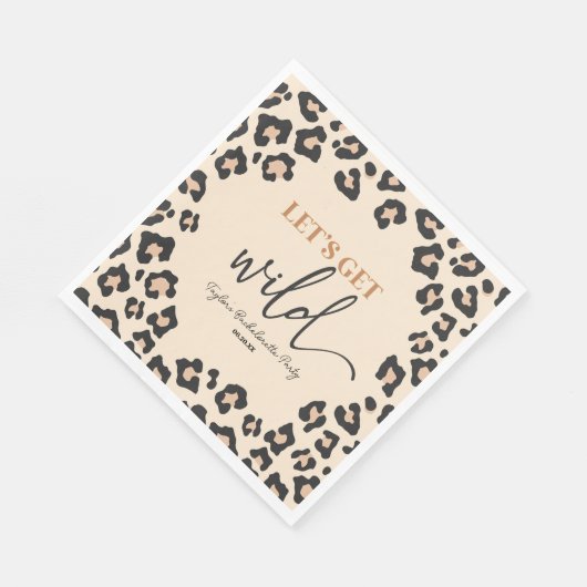 Serviette En Papier Leopard Cheetah Wild Bachelorette Week-end (Coin)