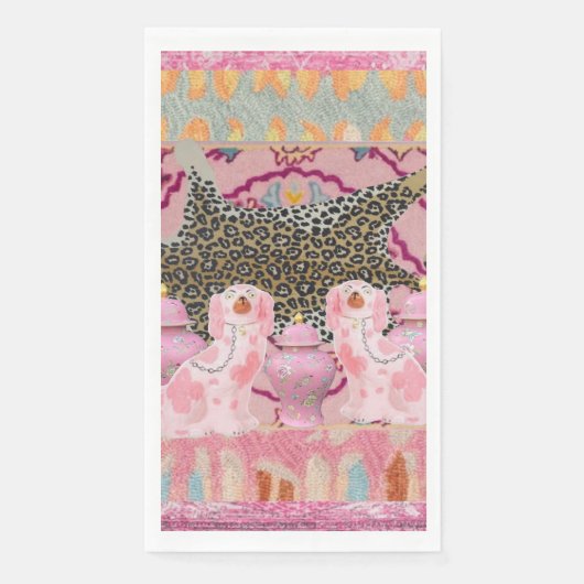 Serviette En Papier Leopard Chinoiserie Ginger Jar jars papier (Devant)