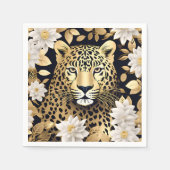 Serviette En Papier Leopard d'animal d'or (Devant)
