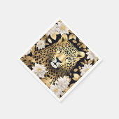 Serviette En Papier Leopard d'animal d'or (Coin)