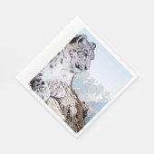 Serviette En Papier Léopard des neiges (Coin)