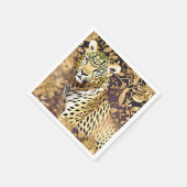 Serviette En Papier Léopard d'or chatoyant (Coin)