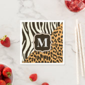 Serviette En Papier Leopard et Zebra (En situation)