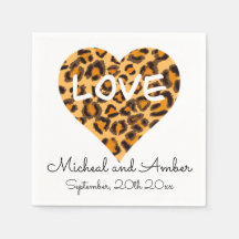 Leopard motif - Love Napkins