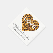 Serviette En Papier Leopard motif - Love Napkins (Coin)