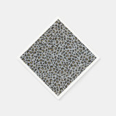 Serviette En Papier Léopard noir de l'or (Coin)