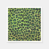 Serviette En Papier Léopard noir et vert (Devant)