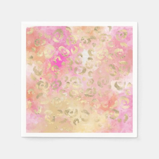 Serviette En Papier Leopard Peinture série Design 5 (Devant)