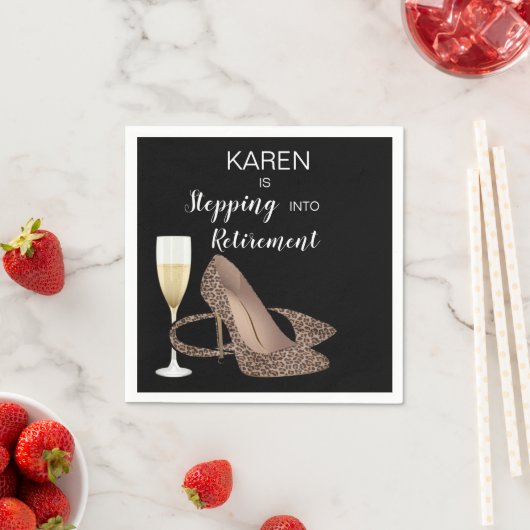 Serviette En Papier Léopard Pénétrer Dans Les Serviettes De Retraite (En situation)