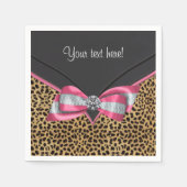 Serviette En Papier Leopard rose (Devant)