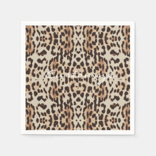Serviette En Papier Leopard Spots Motif Thunder_Cove