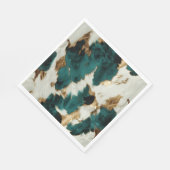 Serviette En Papier Léopard vert blanc (Coin)