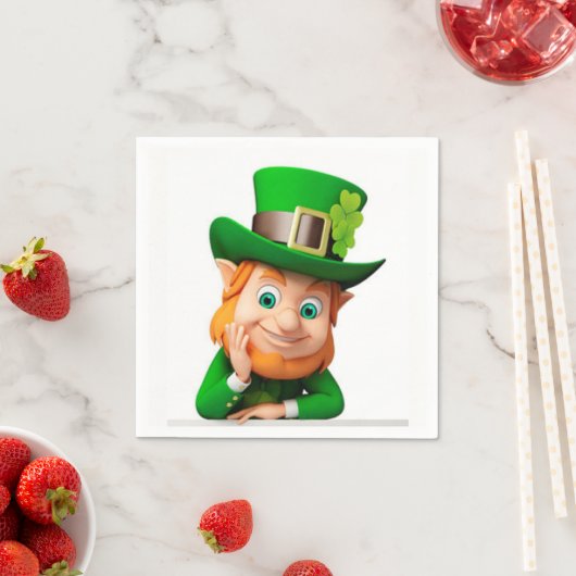 Serviette En Papier Leprechaun (En situation)