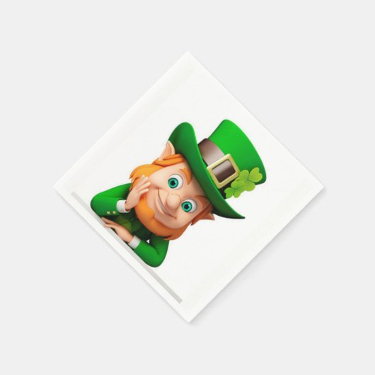 Serviette En Papier Leprechaun (Coin)