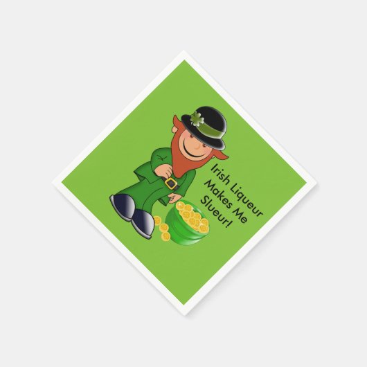 Serviette En Papier Leprechaun, St. Patrick's Day Paper Napkins (Coin)