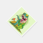 Serviette En Papier Leprechaun T-Rex St. Patrick's Day (Coin)
