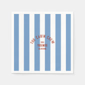 Serviette En Papier L'équipage Cabine Custom Crest Blue Park Stripe (Devant)