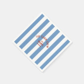 Serviette En Papier L'équipage Cabine Custom Crest Blue Park Stripe (Coin)