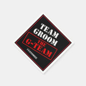 Serviette En Papier L'équipe de marié G-Team (Coin)
