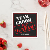 Serviette En Papier L'équipe de marié Team Groom (En situation)