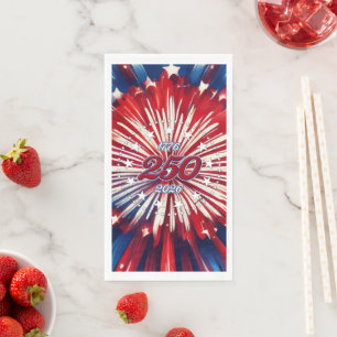 Serviette En Papier Les 250 ans d'Amérique 1776-2026 Feux d'artifice R