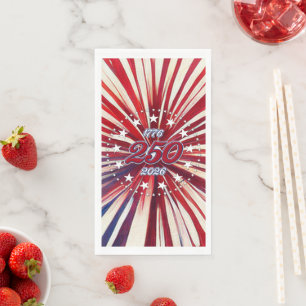 Serviette En Papier Les 250 ans d'Amérique 1776-2026 Feux d'artifice R